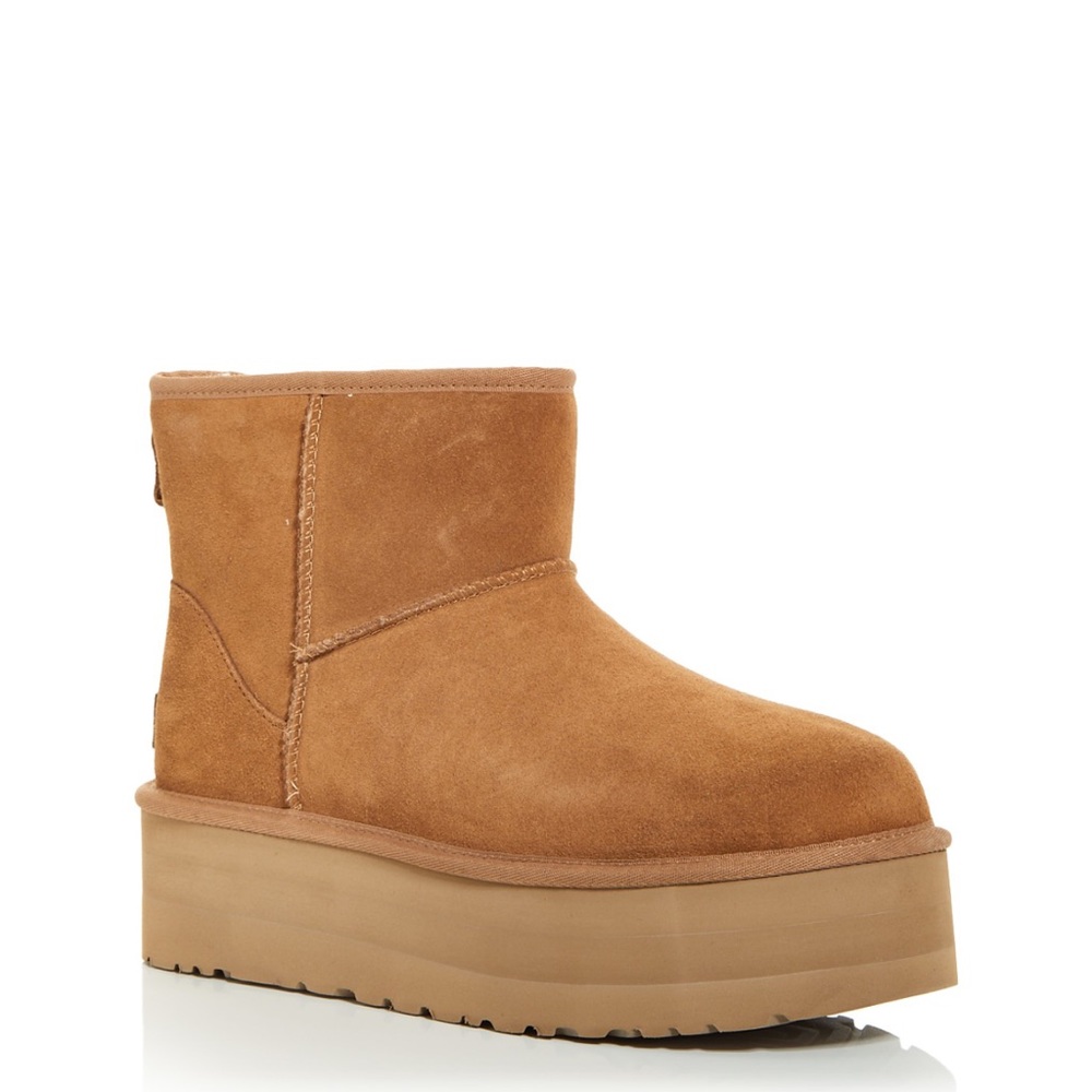 Ugg Women's Classic Mini Platform Booties in Chestnut